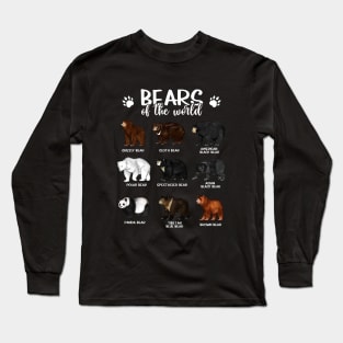 Bears of the world - Types of bears Long Sleeve T-Shirt